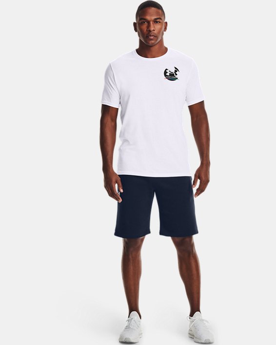 Men's UA Rival Fleece Shorts, Navy, pdpMainDesktop image number 2